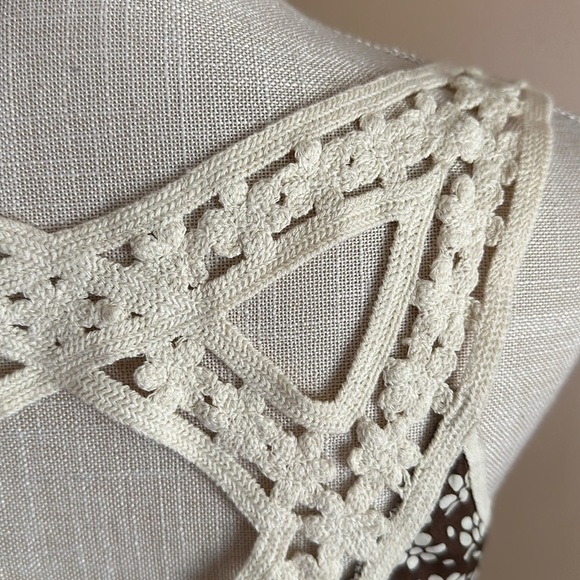 Max Studio Floral Summer A-line Dress Size Medium Brown and White - Picture 7 of 9